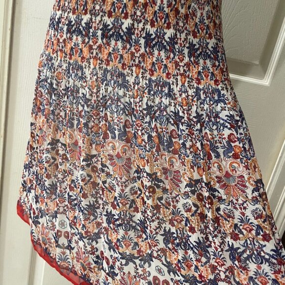 MAX STUDIO SKIRT RUFFLE ASYMMETRICAL BOHO SKIRT SIZE MEDIUM - Picture 15 of 16